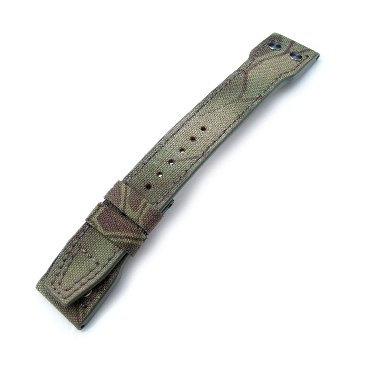 22mm MiLTAT Turtle Camo Nylon Replacement Strap compatible with IWC Big Pilot,?Rivet?Lug