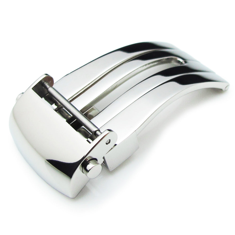 18mm, 20mm Roller Deployment Buckle / Deployant Clasp  for Leather Watch Strap, Polish
