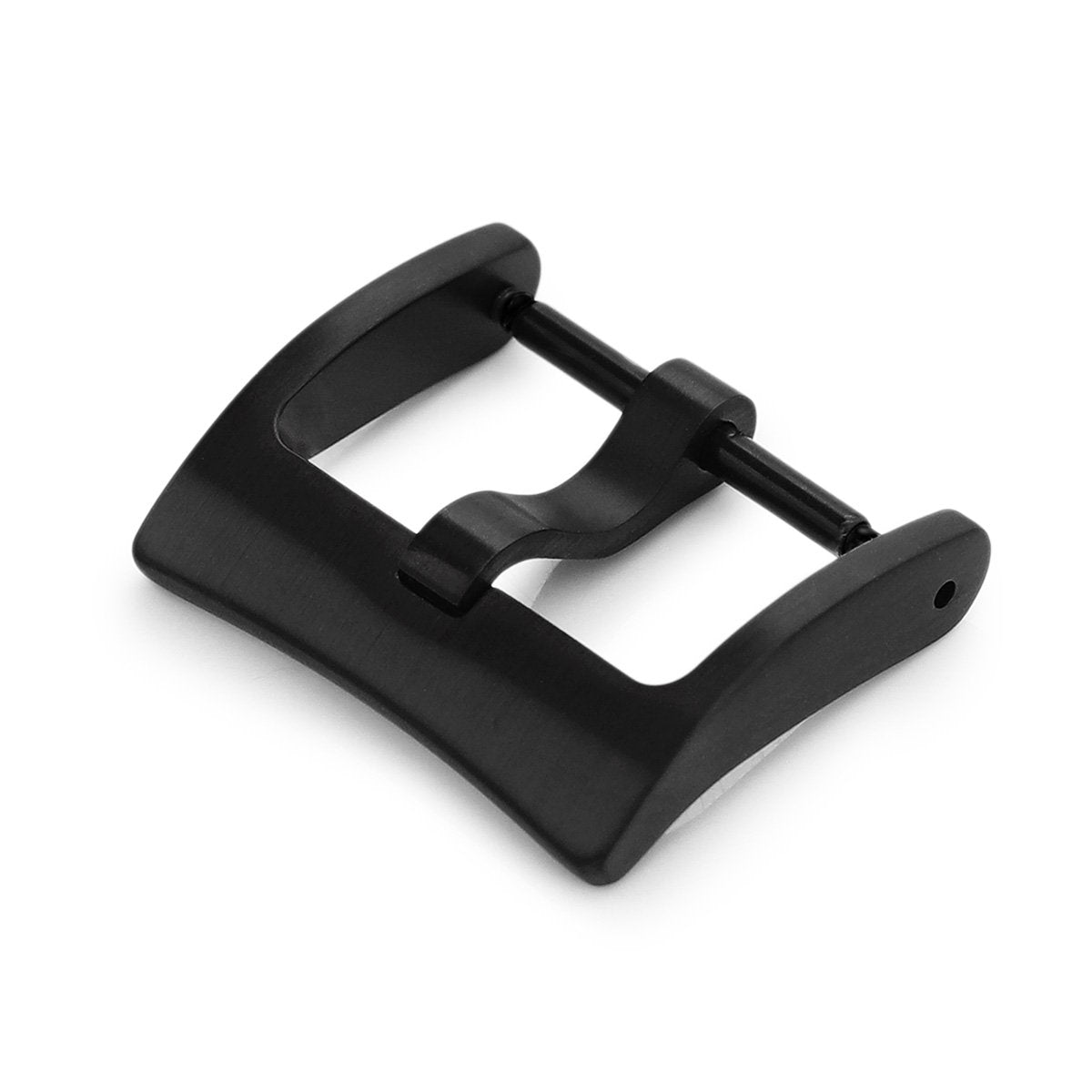 16mm, 18mm, 20mm #65 Classic Tang Buckle for Leather Watch Strap, PVD Black