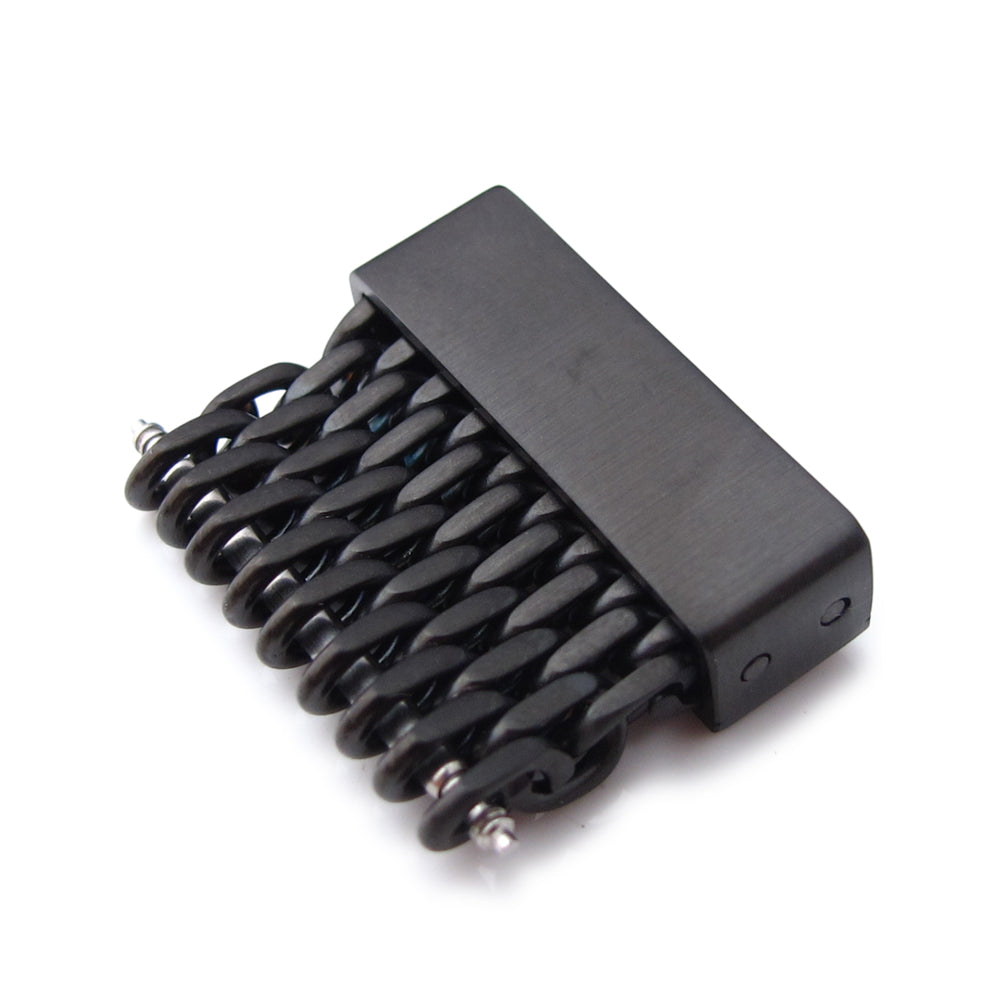18mm,20mm,22mm or 24mm Stainless Steel mesh band extension piece, PVD Black