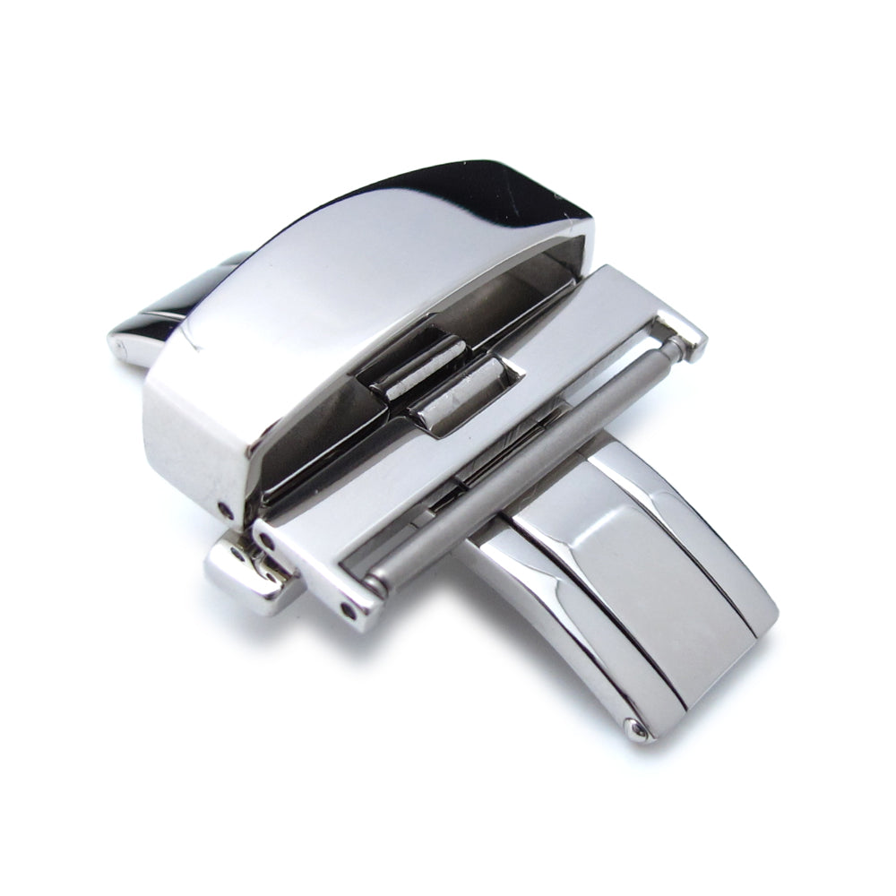 22mm, 24mm Stainless Steel Double Deployment Buckle / Clasp