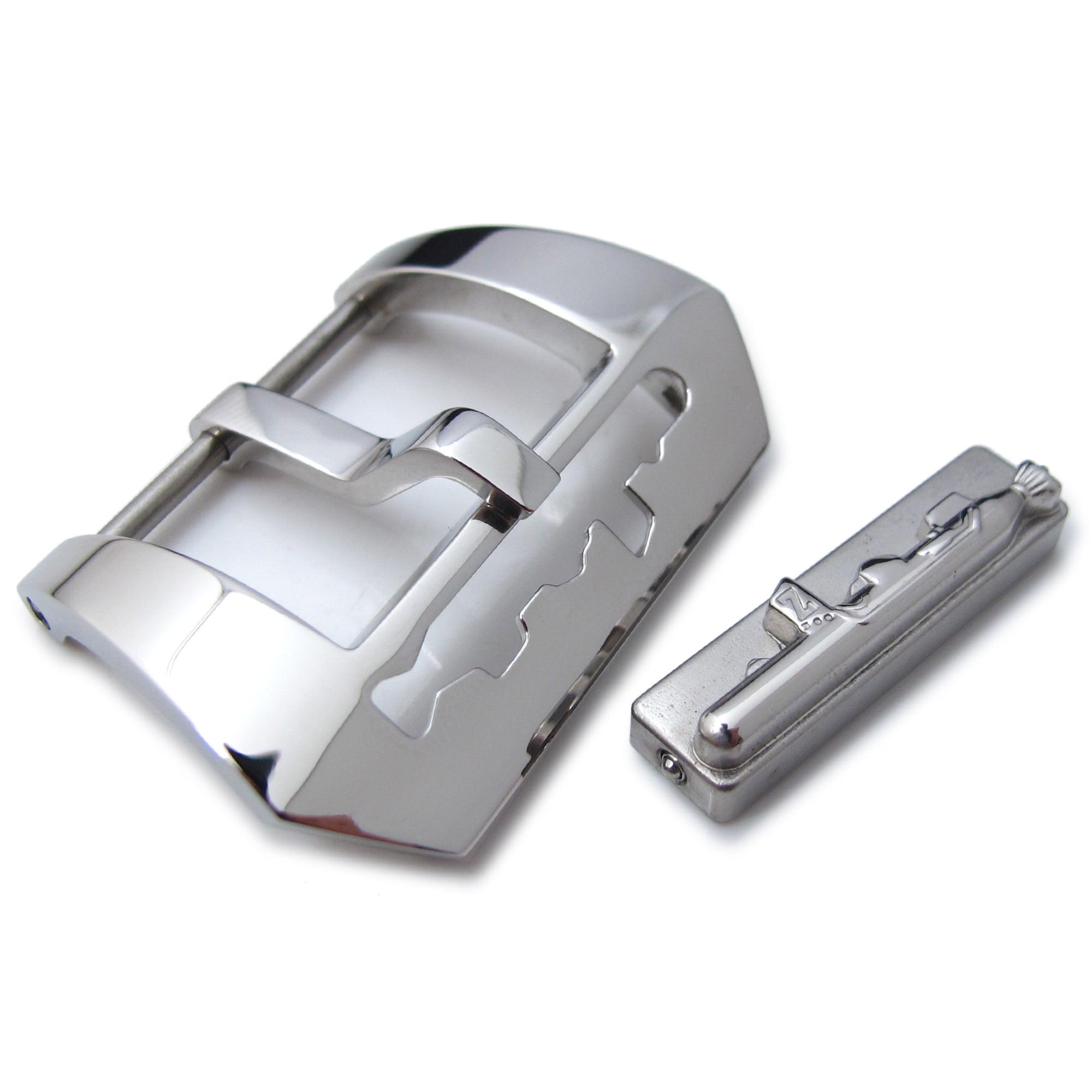 Polished 316L stainless steel screw-in Submarine Embossed removable detail Tang Buckle