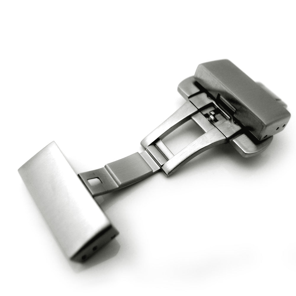 20mm, 22mm, 24mm Deployment Buckle / Clasp, Brushed Stainless Steel with Release Button