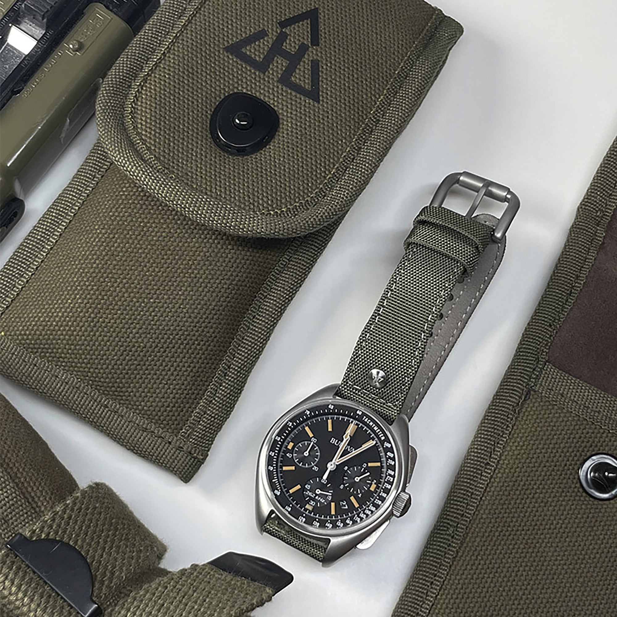The M-1937 Olive Drab Watch Stowage Pouch WSP by HAVESTON Straps