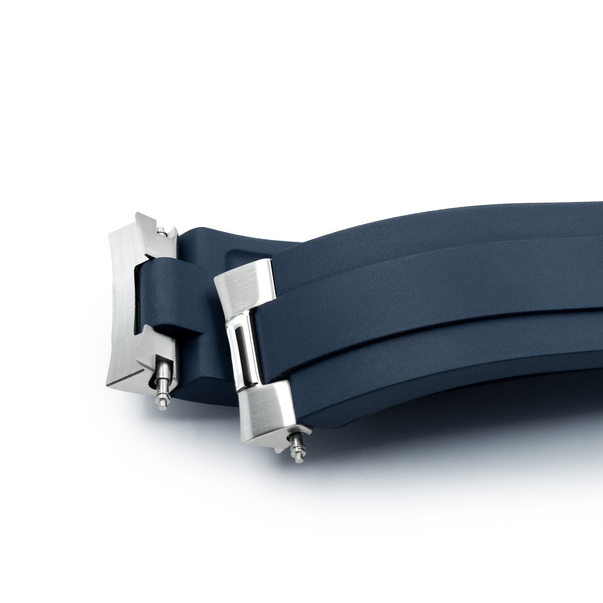 20mm Crafter Blue - MX03-813 Blue FKM Rubber Strap With End Links For Seiko Speedtimer SSC813