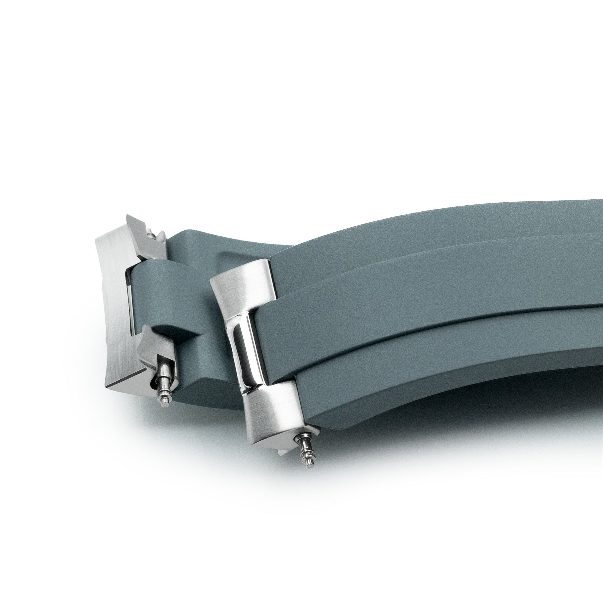 20mm Crafter Blue - MX03-813 Light-Grey FKM Rubber Strap With End Links For Seiko Speedtimer SSC813