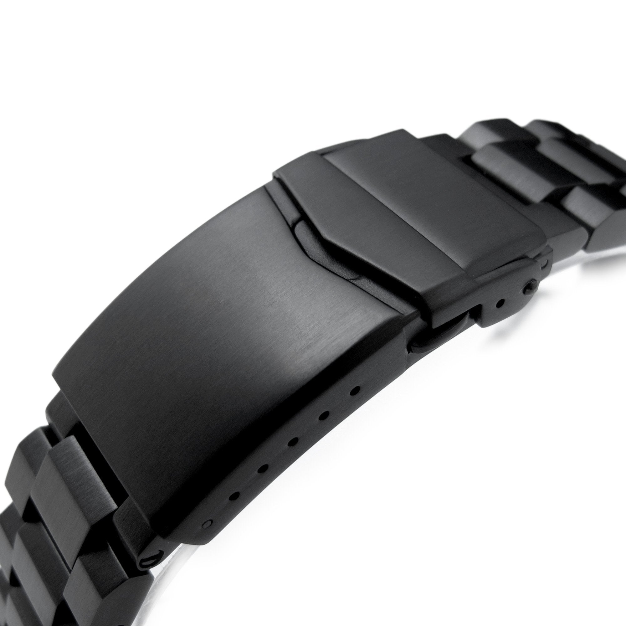 20mm Hexad Watch Band for Seiko Sumo SBDC001 SBDC031 SBDC081, Stainless Steel - Brushed (DLC) Black Coating, V Diver Clasp