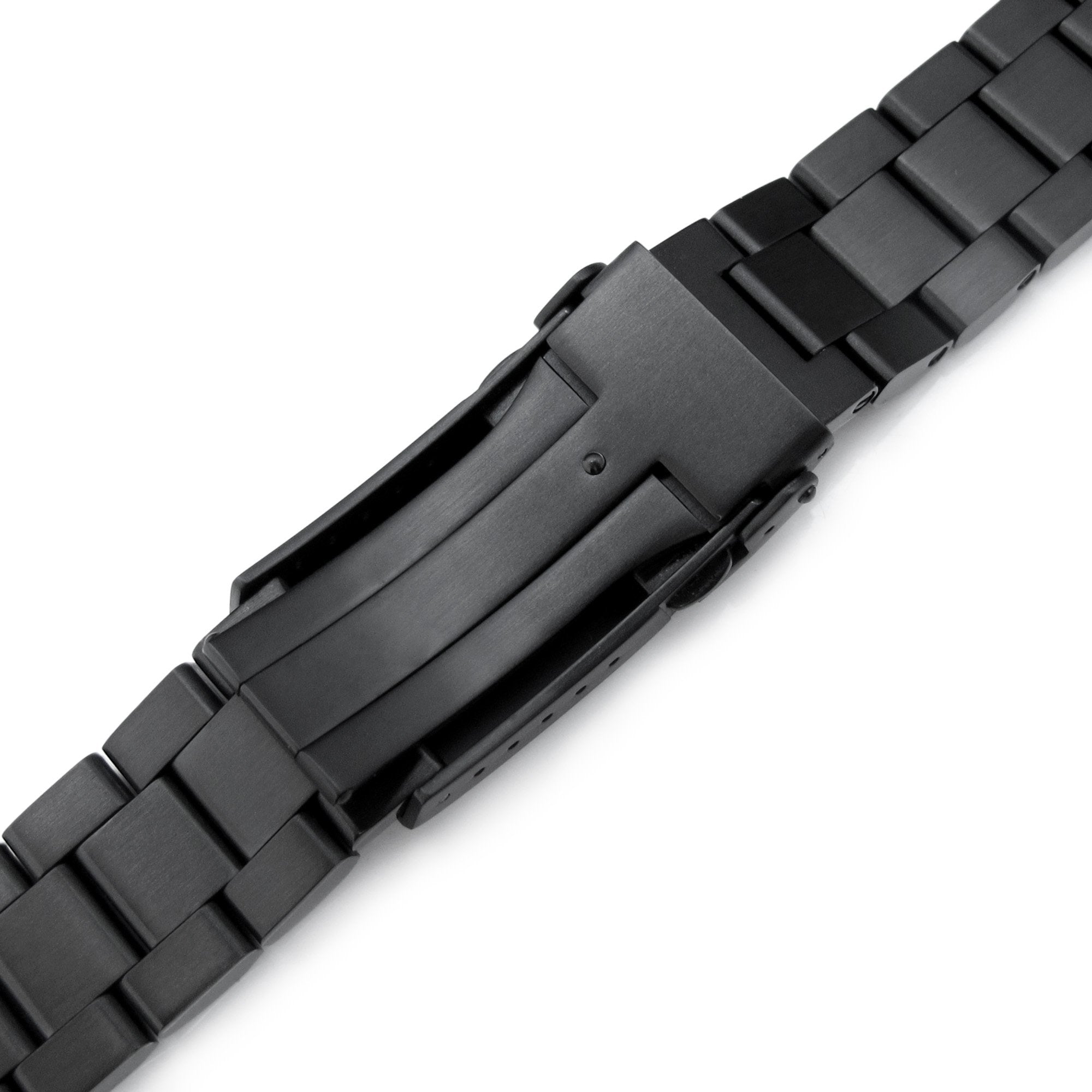 20mm Hexad Watch Band for Seiko Sumo SBDC001 SBDC031 SBDC081, Stainless Steel - Brushed (DLC) Black Coating, V Diver Clasp