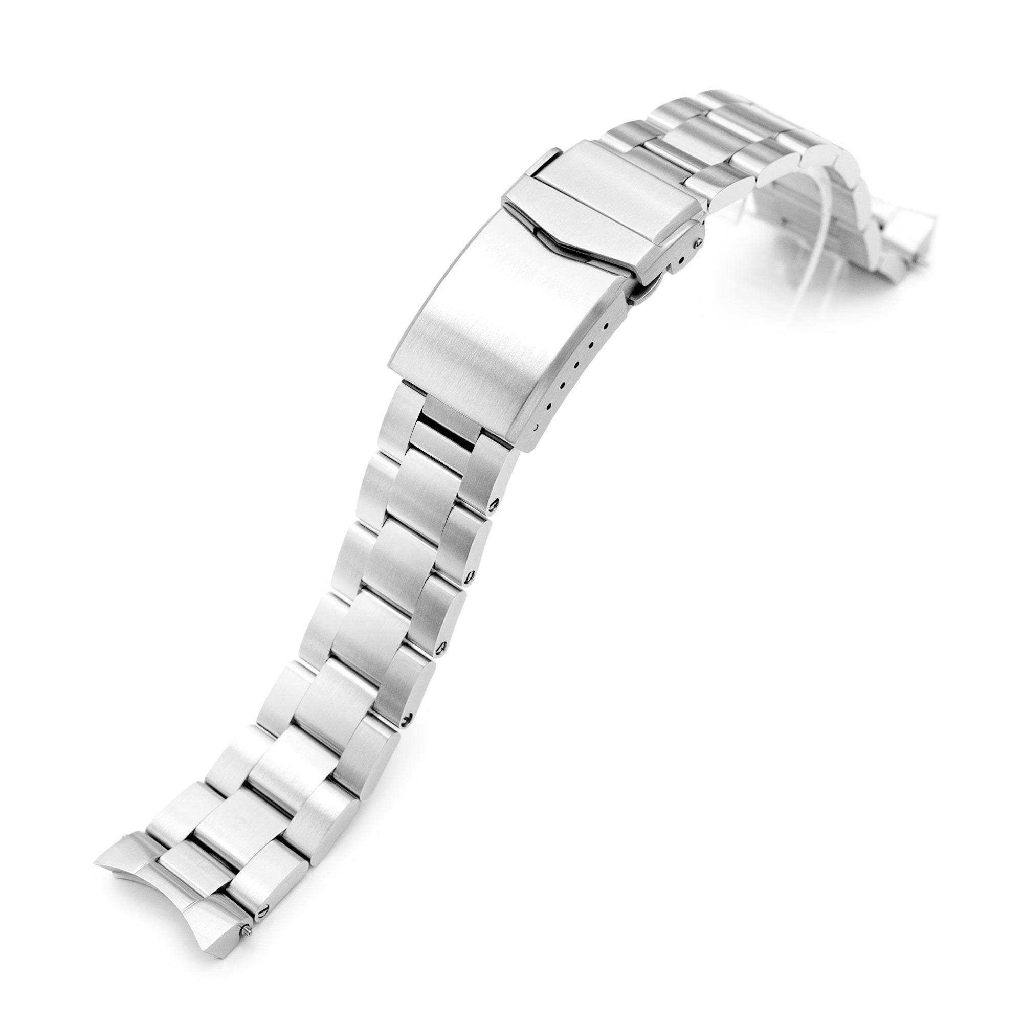 20mm Insert Endlink Super-O Boyer Watch Band for Seiko Alpinist SARB017 SPB155 SBEJ005 (compatible with Hamilton Khaki H70455733), Stainless Steel - Brushed, V Diver Clasp