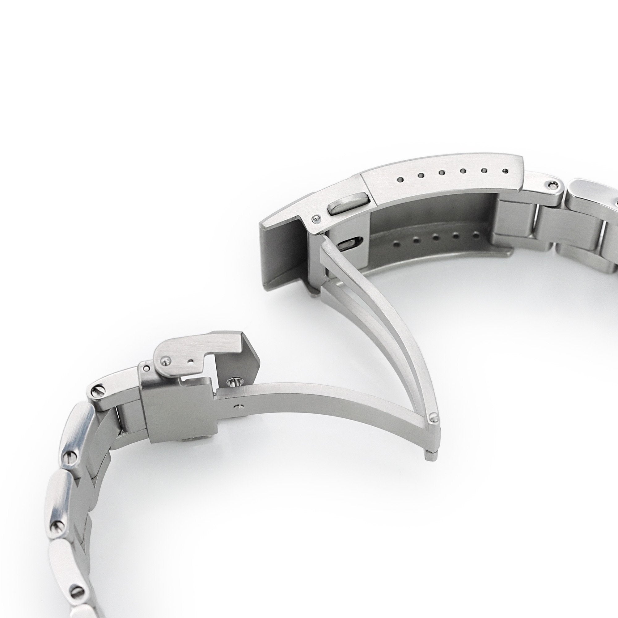 20mm Retro Shaver Blade Watch Band for Seiko Mini Turtles SRPC35 SBDY109 SBDY085, Stainless Steel - Brushed, V Diver Clasp