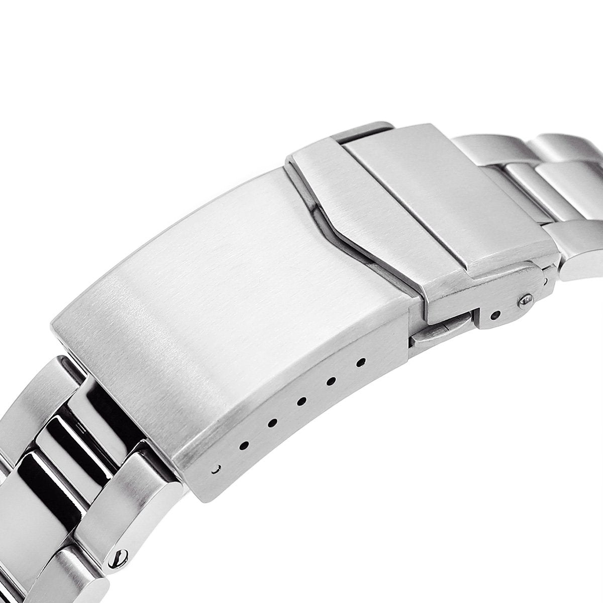 20mm Super-O Boyer Watch Band compatible with Seiko SARB033, 316L Stainless Steel Brushed and Polished V-Clasp