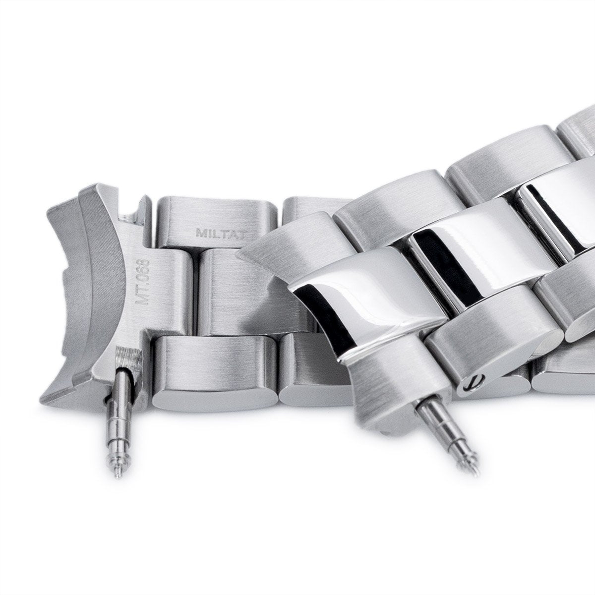 20mm Super-O Boyer Watch Band compatible with Seiko SARB033, 316L Stainless Steel Brushed and Polished V-Clasp