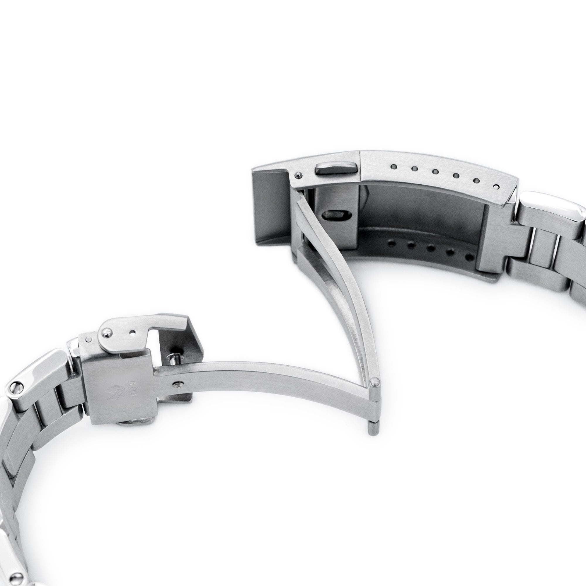 20mm Super-O Boyer Watch Band compatible with Seiko SARB033, 316L Stainless Steel Brushed and Polished V-Clasp