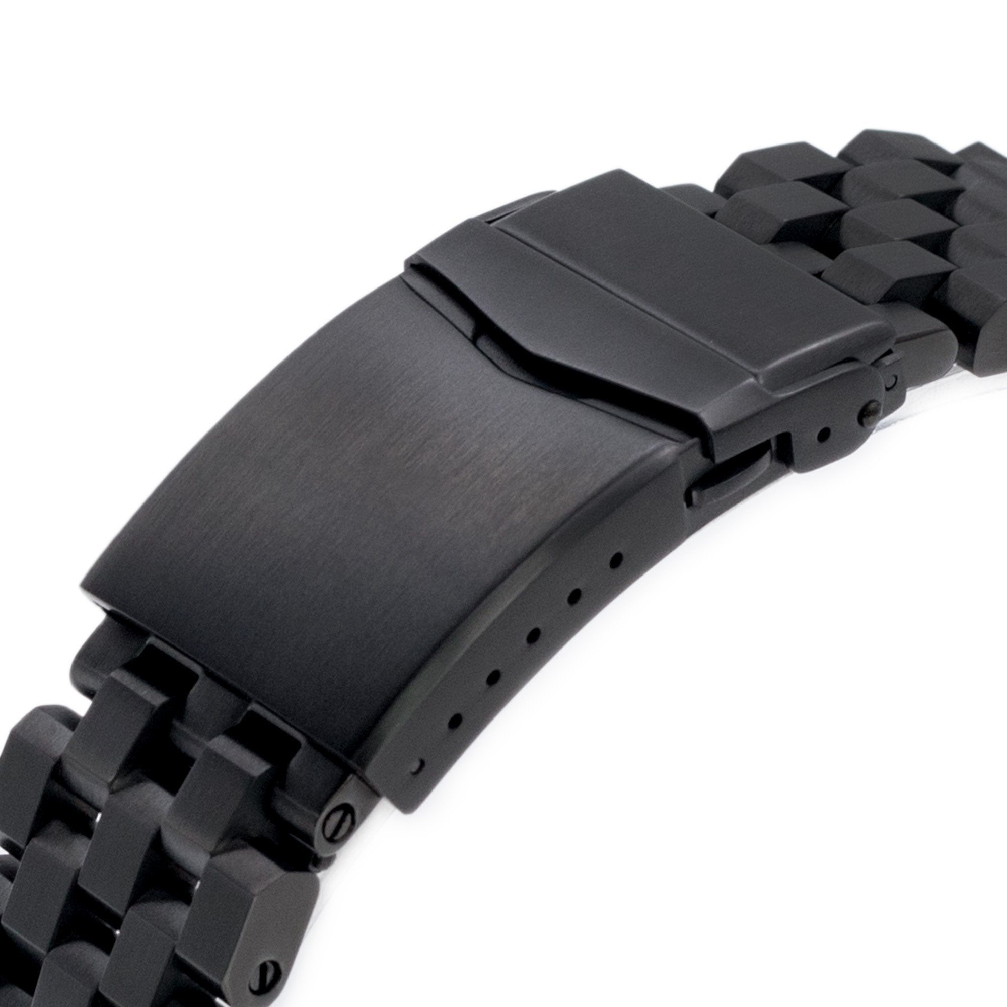 21mm Super Engineer II Watch Band compatible with Seiko Tuna SBBN013, 316L Stainless Steel Diamond-like Carbon (DLC coating) V-Clasp
