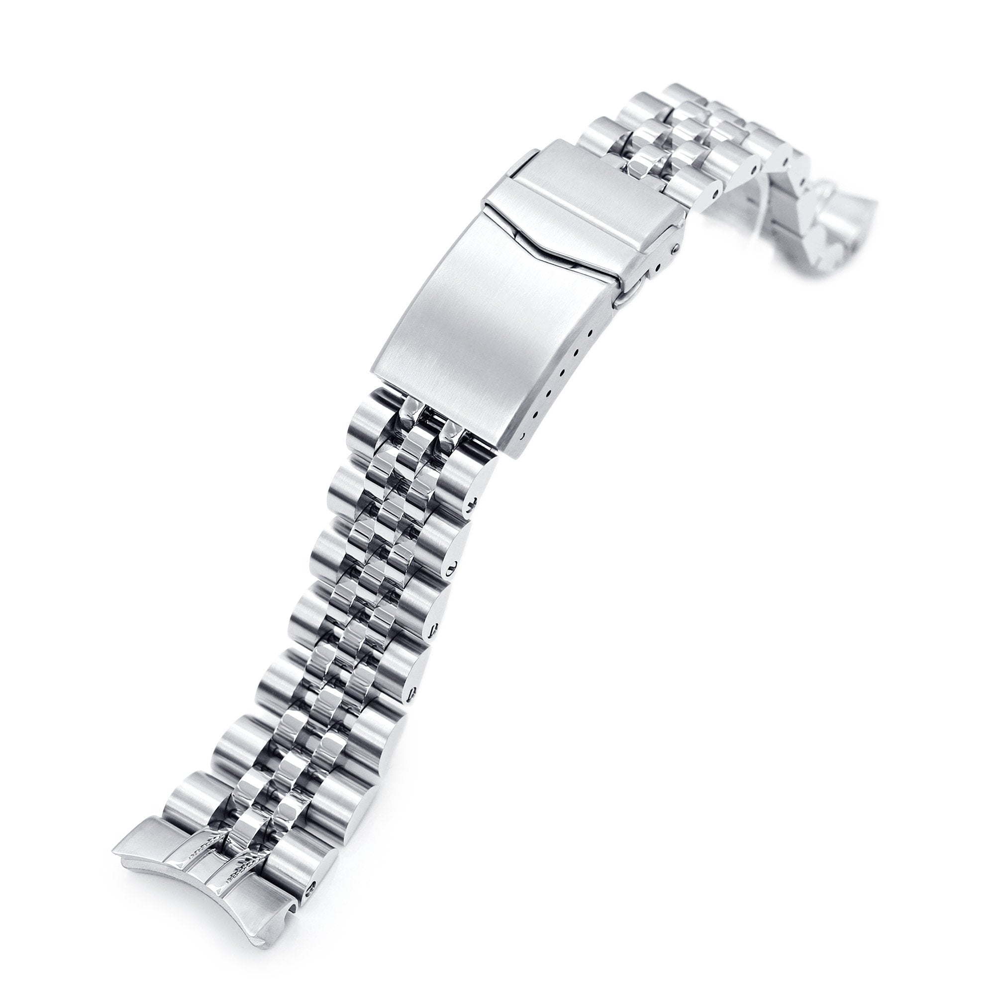 22mm Angus-J Louis JUB Watch Band compatible with Orient Triton, 316L Stainless Steel Brushed V-Clasp
