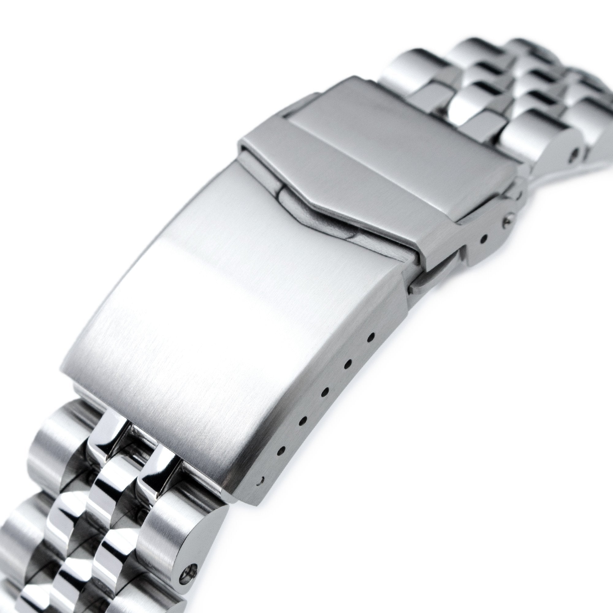 22mm Angus-J Louis JUB Watch Band compatible with Orient Triton, 316L Stainless Steel Brushed V-Clasp