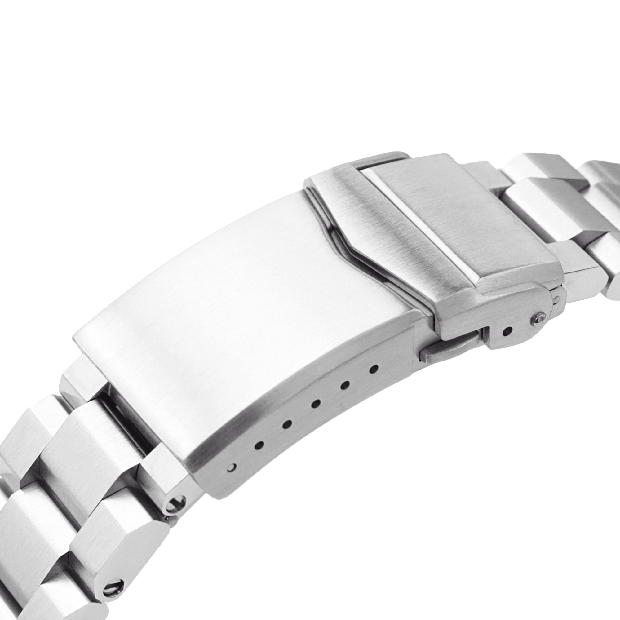 22mm Hexad Watch Band for Seiko SKX007 SKX009 SKX011, Stainless Steel - Brushed, V Diver Clasp