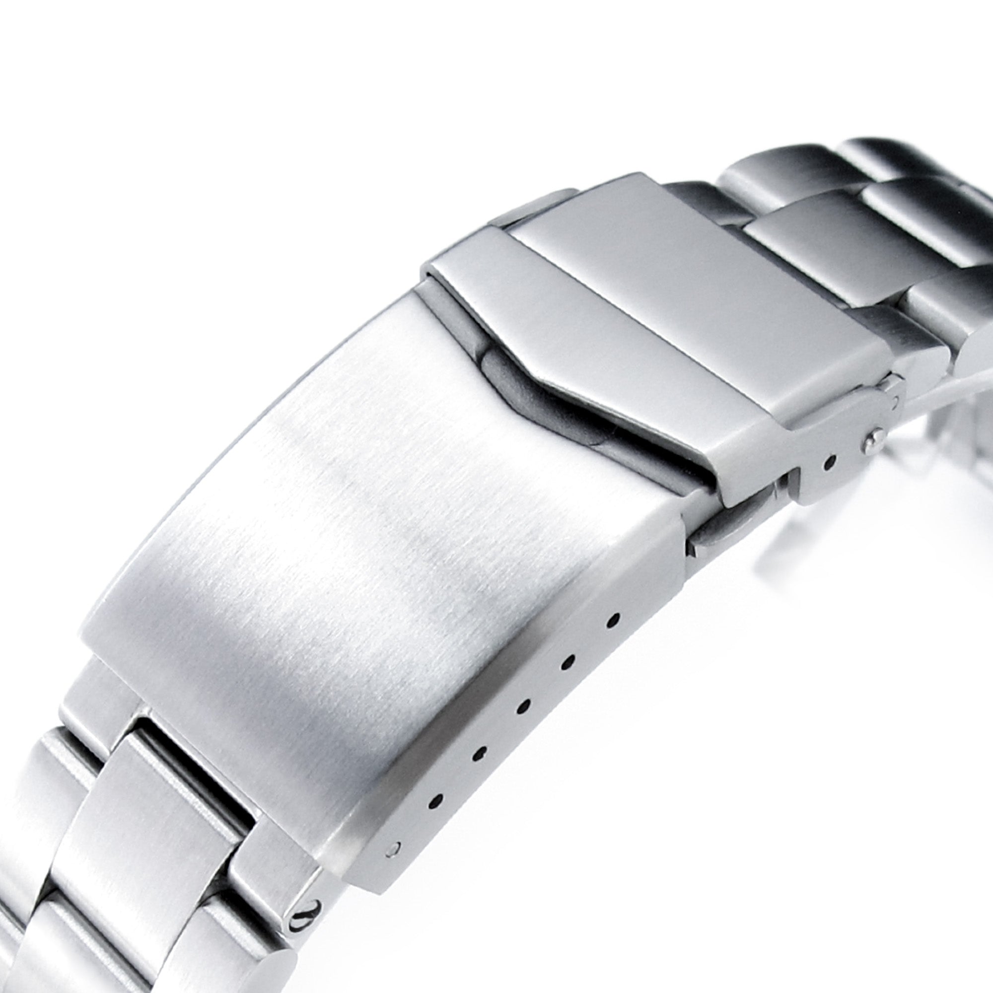 22mm Retro Shaver Blade Watch Band for Seiko 5 Sports 42.5mm SRPD51 SRPD55 SBSA003, Stainless Steel - Brushed, V Diver Clasp