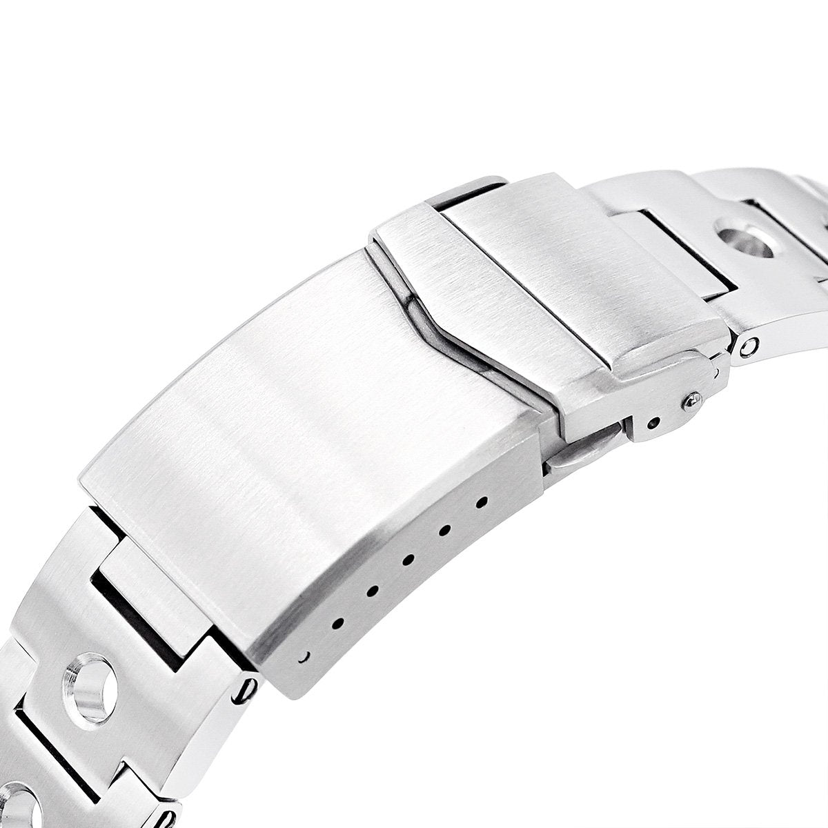 22mm Rollball Watch Band for Seiko New Turtles SRP777 SRP775 SRPA21 (PADI), Stainless Steel - Brushed, V Diver Clasp