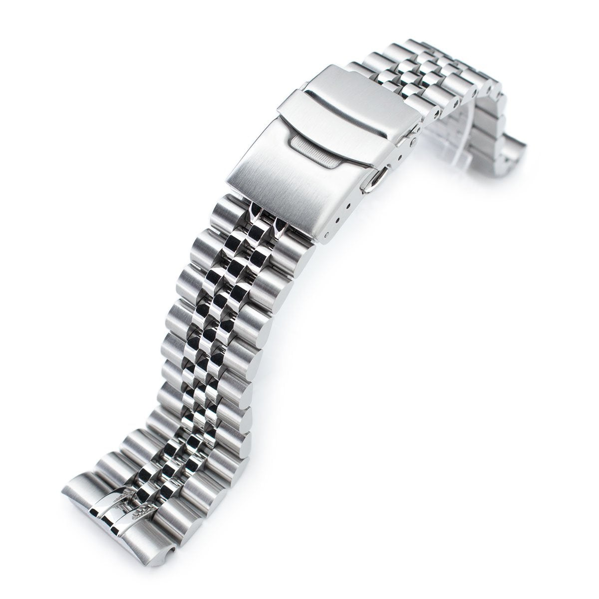 22mm Super-J Louis JUB Watch Band for Seiko New Turtles SRP777 SRP775 SRPA21 (PADI), Stainless Steel - Brushed, Polished Center Links, Diver Clasp