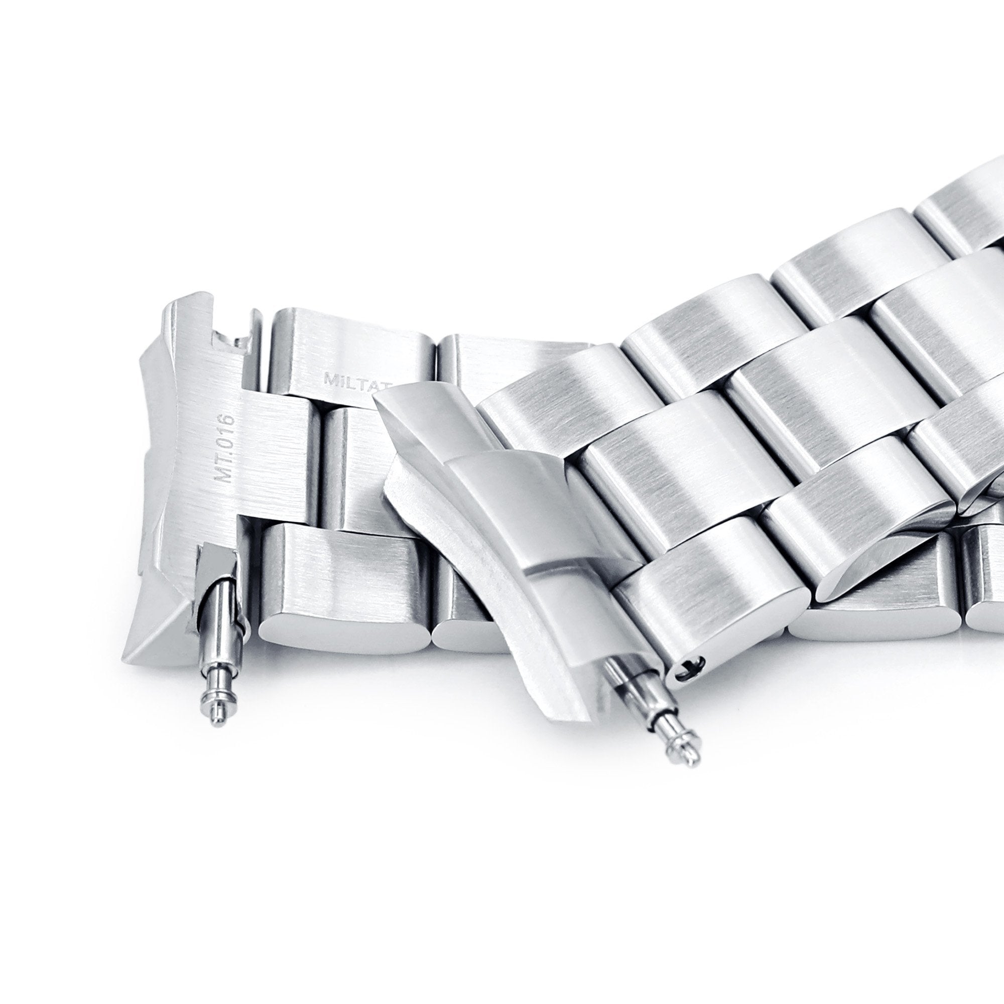 22mm Super-O Boyer Watch Band compatible with Seiko 6309-7040, 316L Stainless Steel Brushed V-Clasp