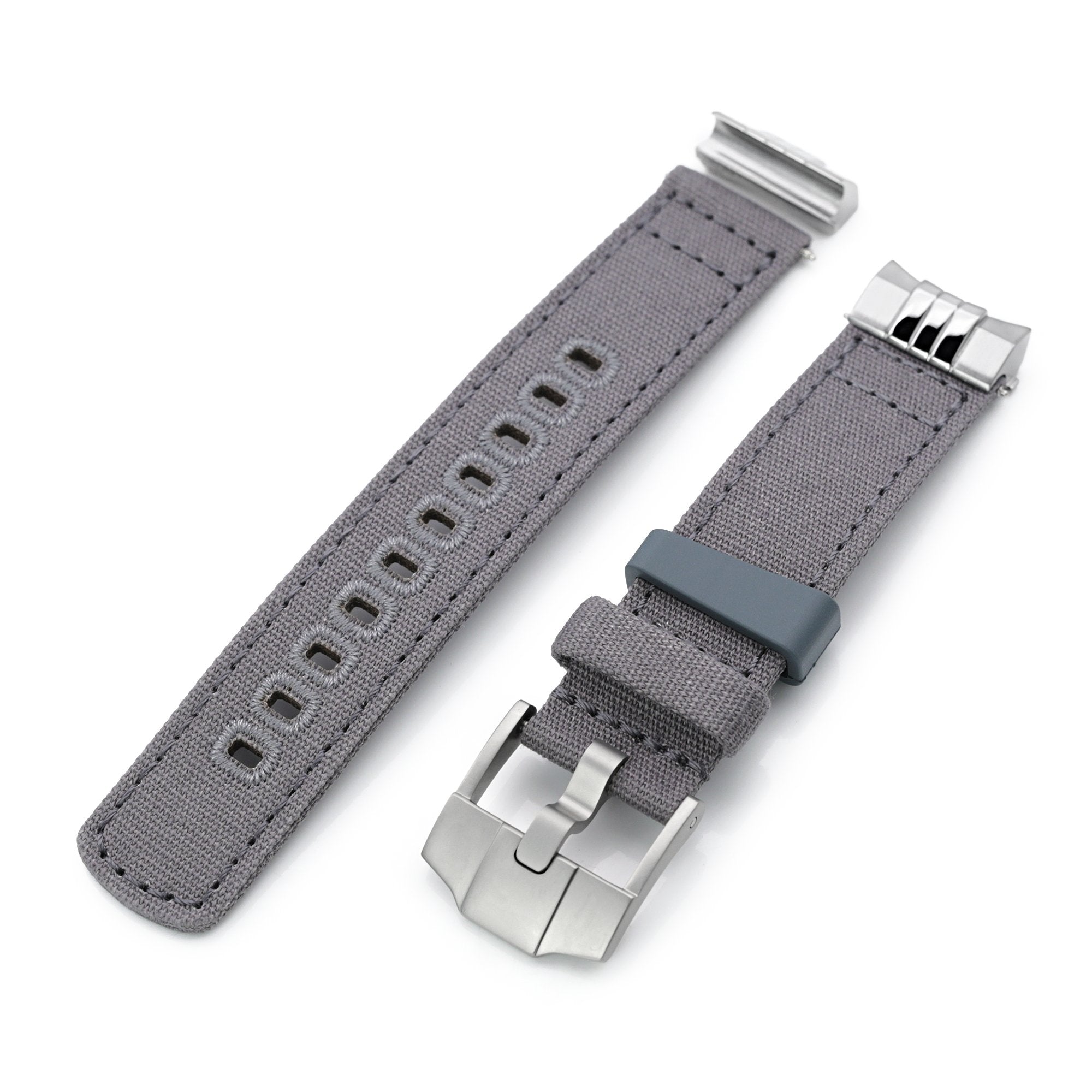 Endlink Plus Ash Grey Quick Release Canvas watch strap compatible with Seiko Sumo SPB103