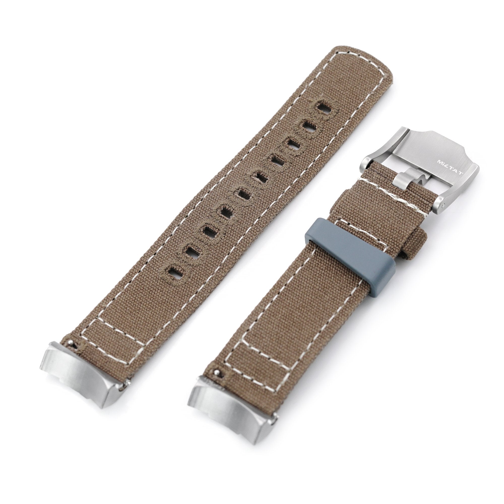 Endlink Plus Tan Color Quick Release Canvas watch strap compatible with Seiko Sumo SPB103