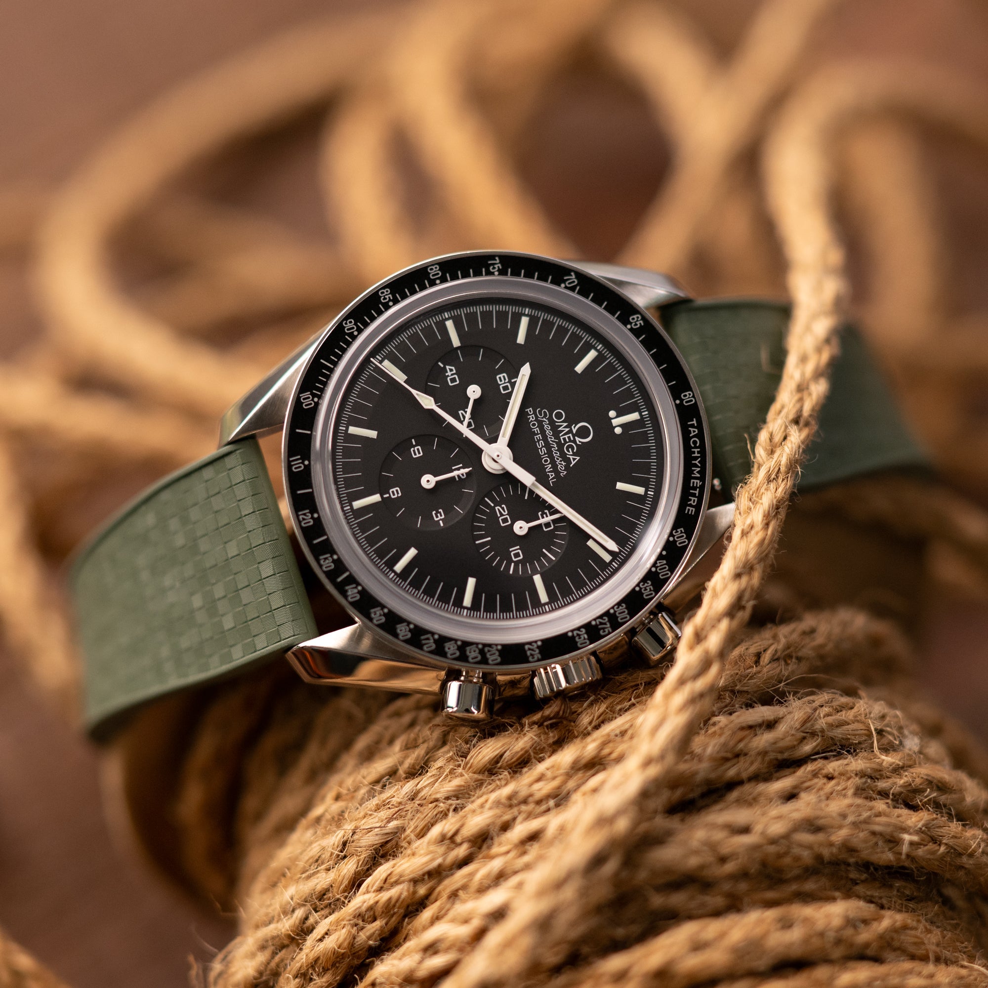 Quick Release FKM29 Military Green FKM Rubber watch strap