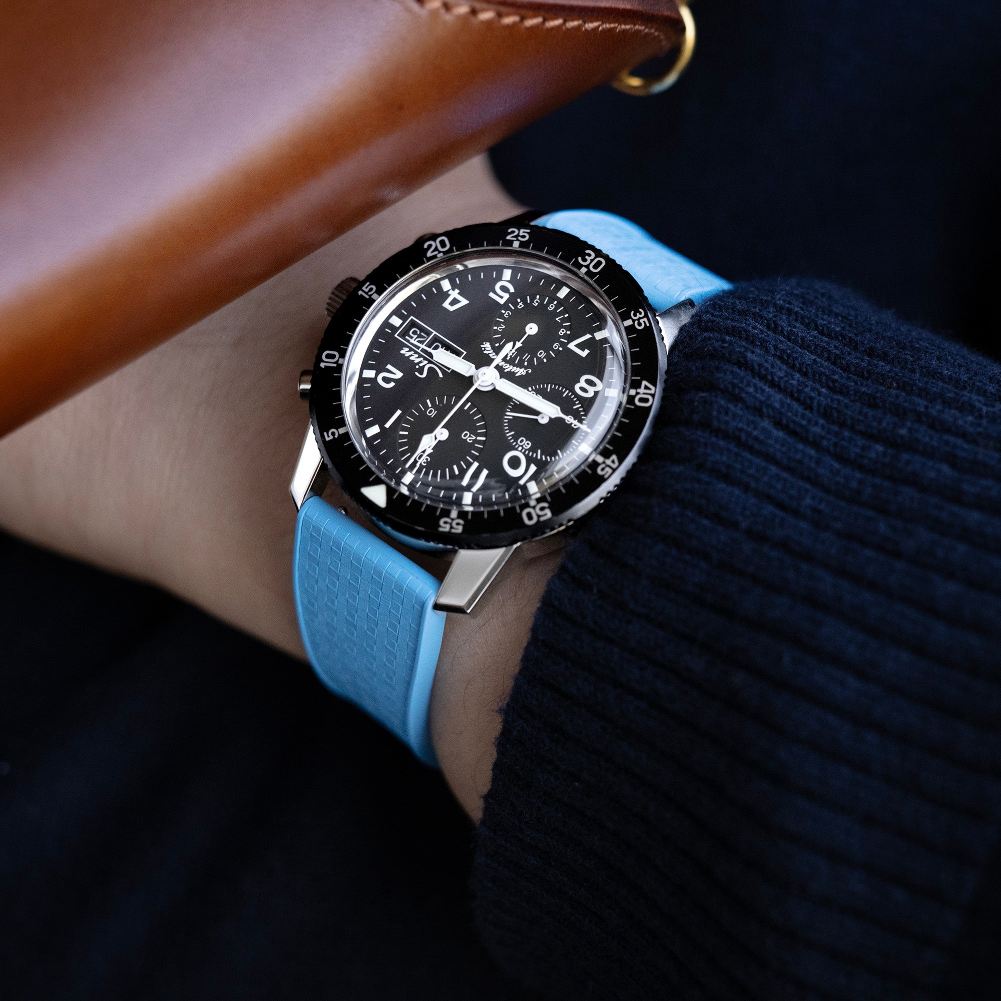 Quick Release FKM29 Sky Blue FKM Rubber watch strap