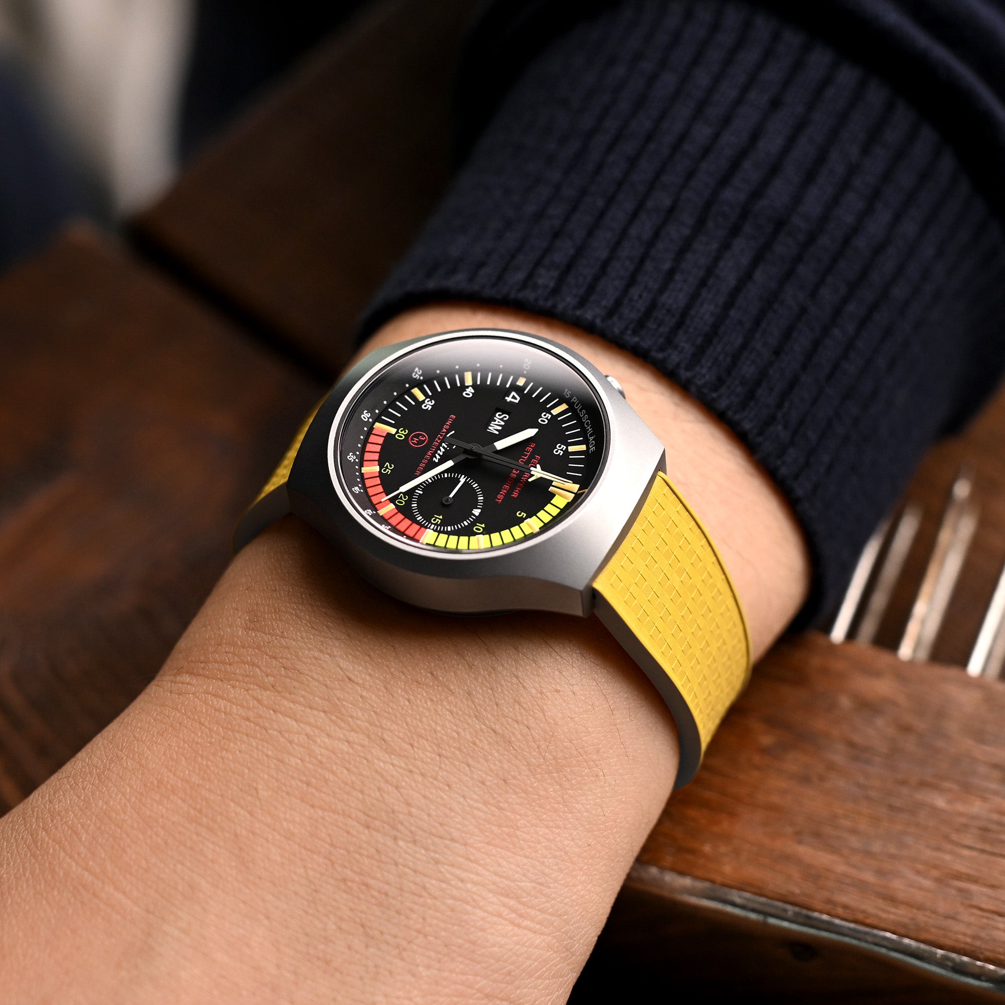 Quick Release FKM29 Yellow FKM Rubber watch strap
