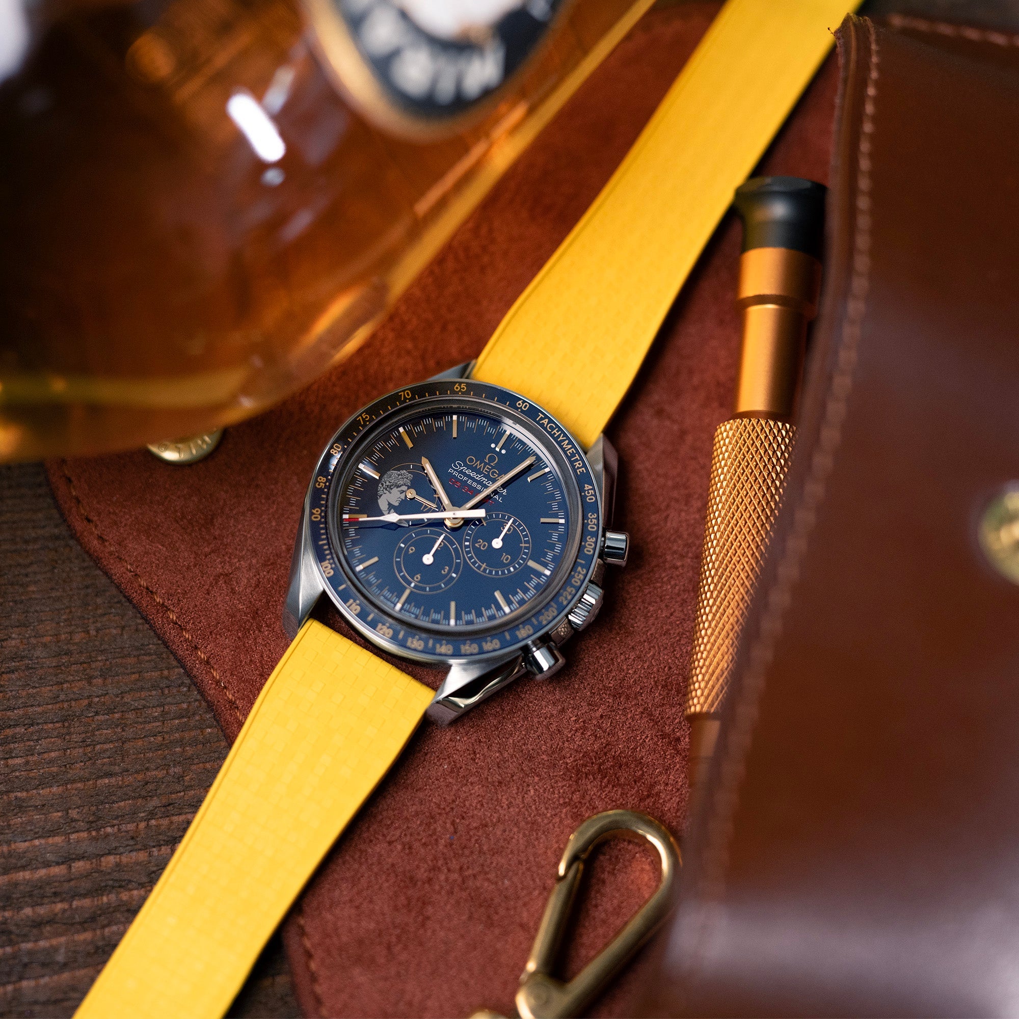 Quick Release FKM29 Yellow FKM Rubber watch strap