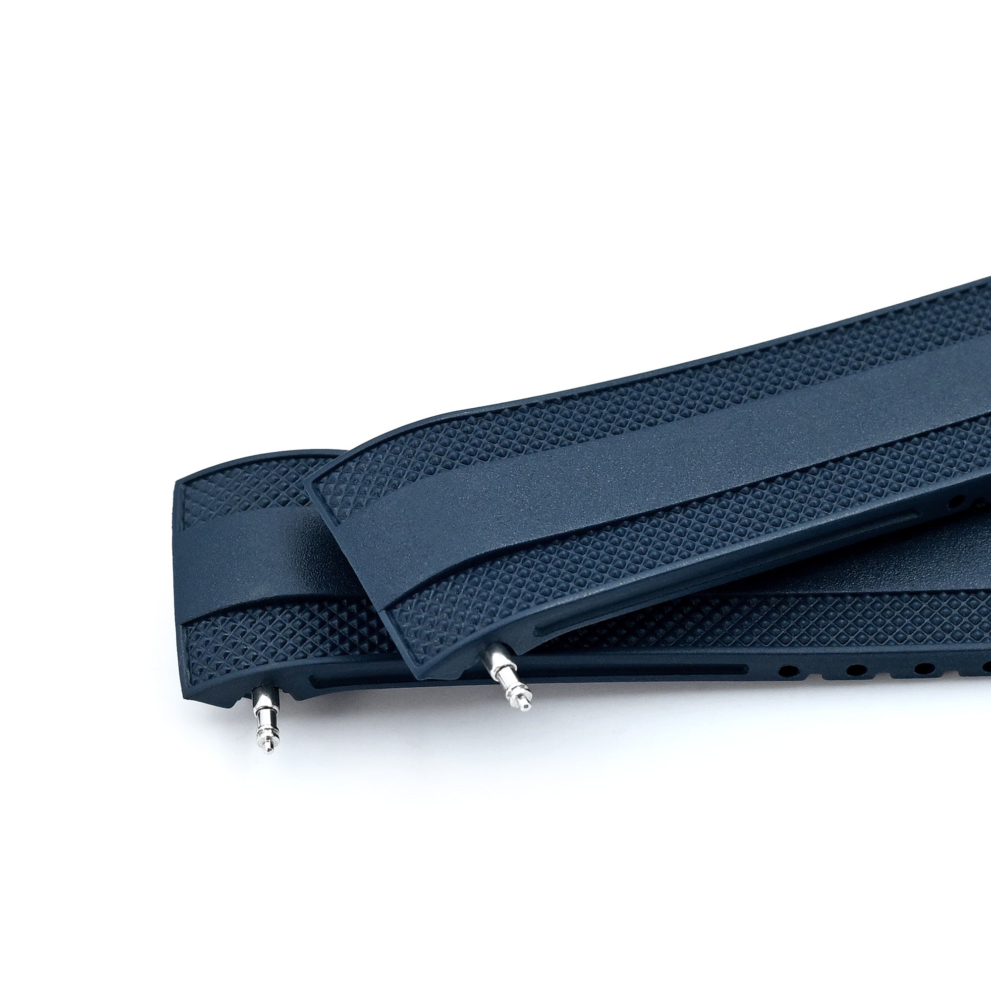 StrapXPro - Navy Blue SMX03A Rubber Strap compatible with Seiko Speedtimer SSC813 Series