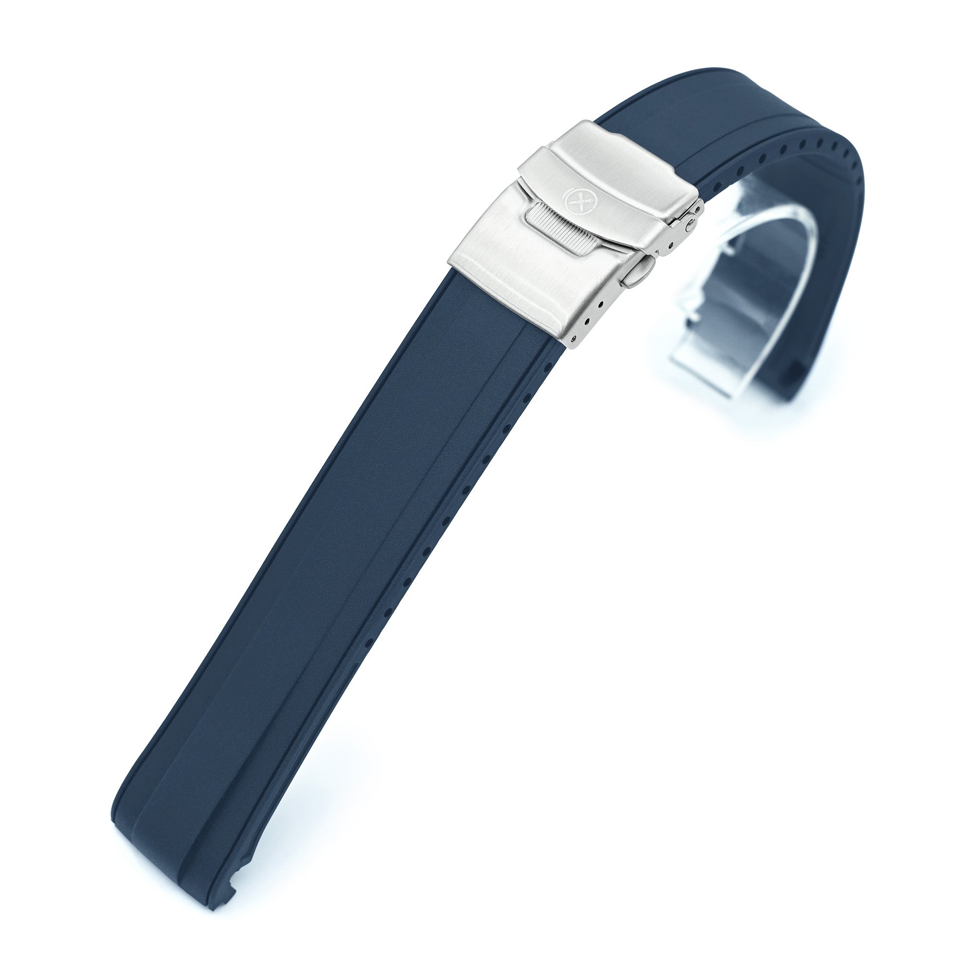 StrapXPro - SBX1A Rubber Strap for Seiko Prospex 1968 Diver's Modern Re-interpretation MM200 GMT Series SPB381, Blue