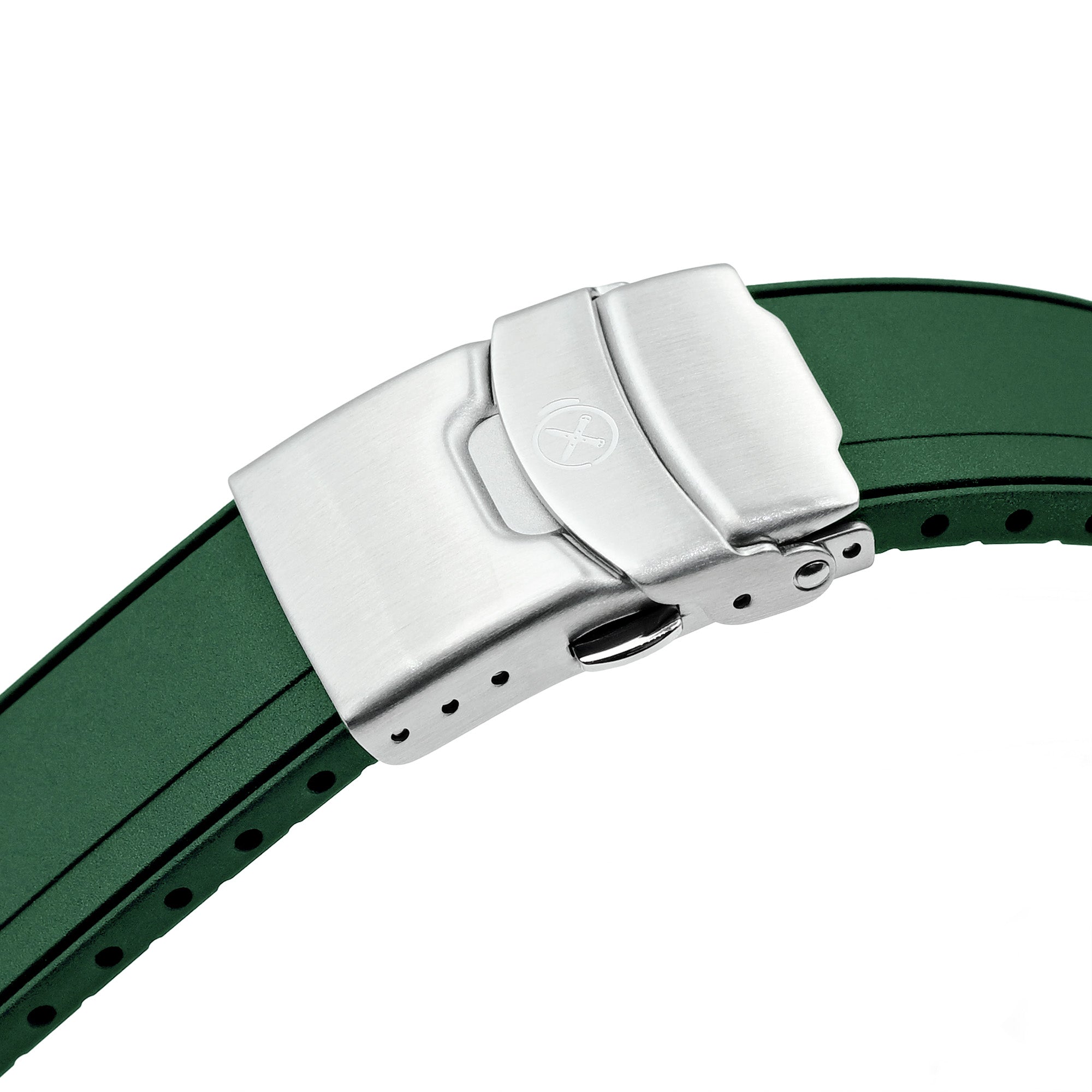 StrapXPro - SBX1A Rubber Strap for Seiko Prospex Steelmaster SPB185 Series, Green