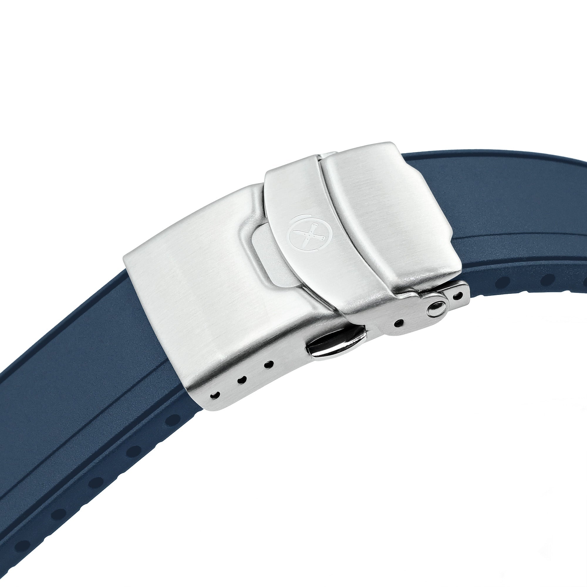 StrapXPro - SBX1A Rubber Strap for Seiko Prospex Steelmaster SPB185 Series, Navy Blue