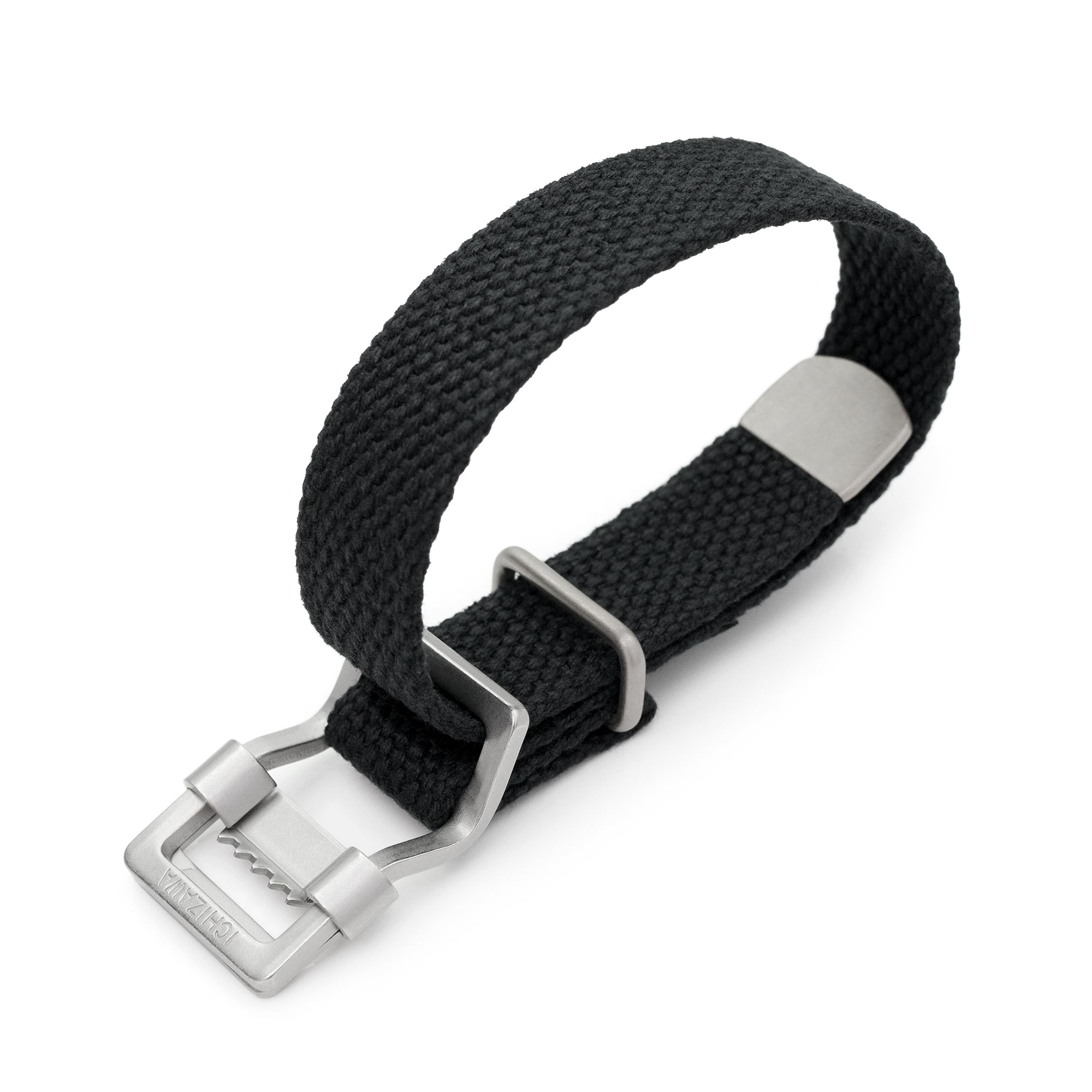 19mm Japanese Heavy Cotton Canvas Watch Strap, Black
