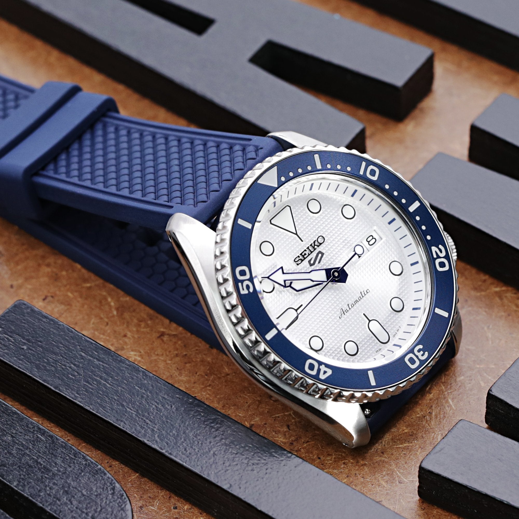 HONEY Blue FKM Quick Release Rubber Strap, 20mm or 22mm