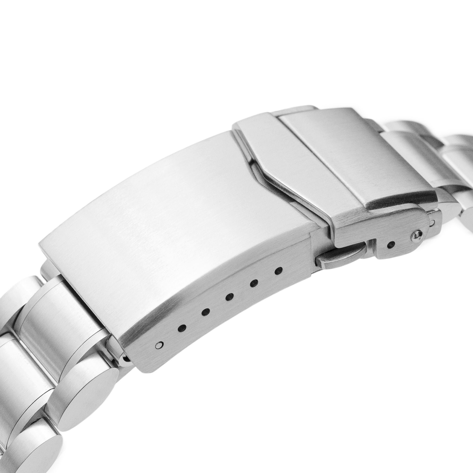 20mm or 22mm Entwine (Pull-Twist) QR Watch Band Straight End Quick Release, 316L Stainless Steel Brushed V-Clasp