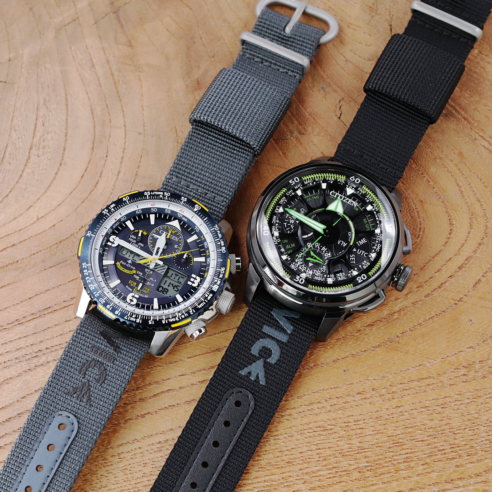 The General Service Strap set of TWO (Black & Grey) by HAVESTON Straps