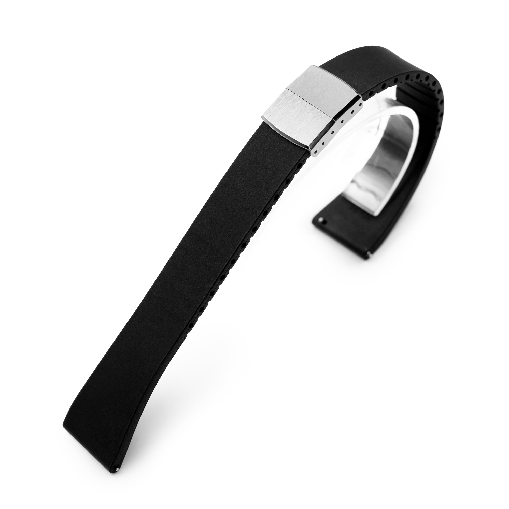 Quick Release FKM26 Black FKM Rubber watch strap