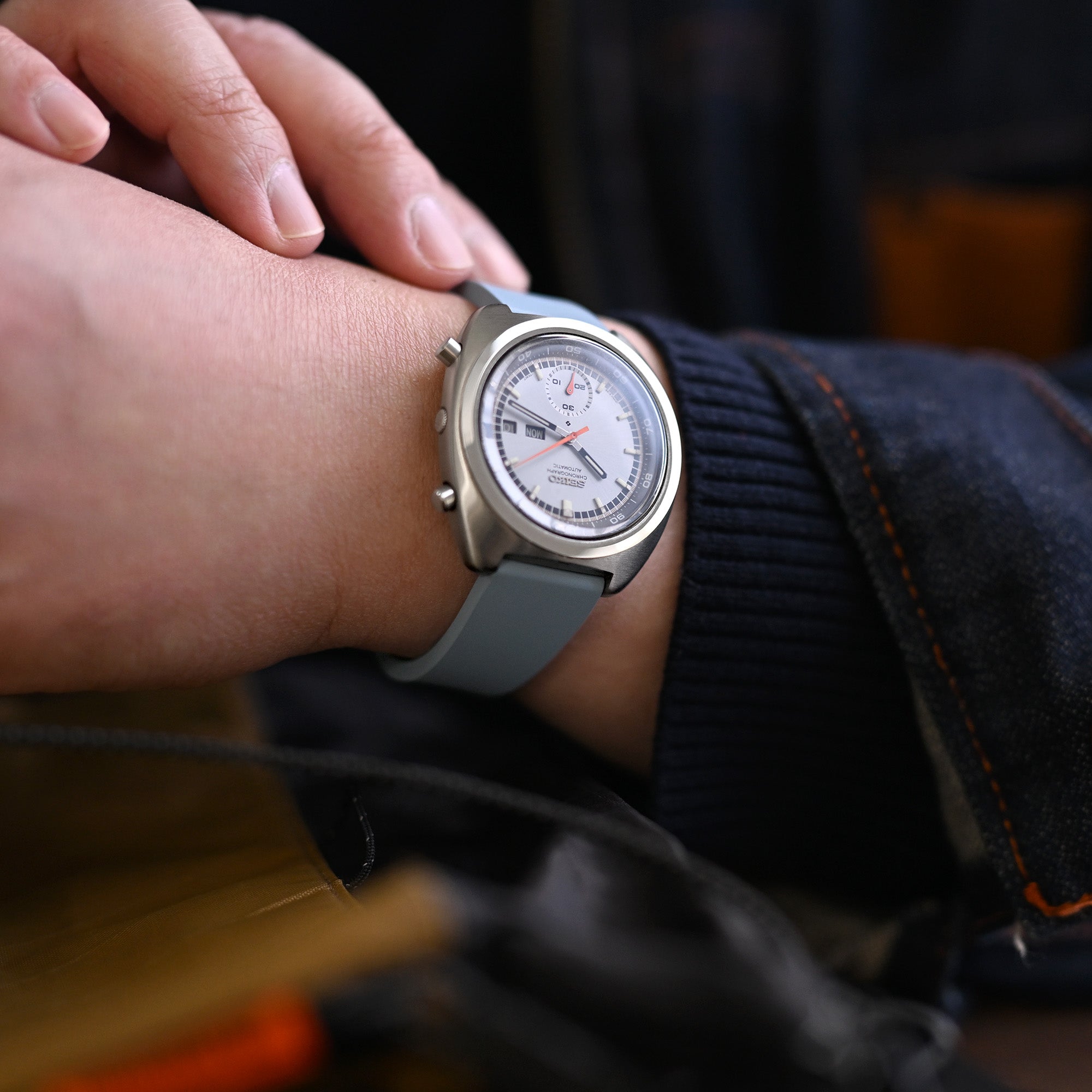 Quick Release FKM26 Slate Blue FKM Rubber watch strap