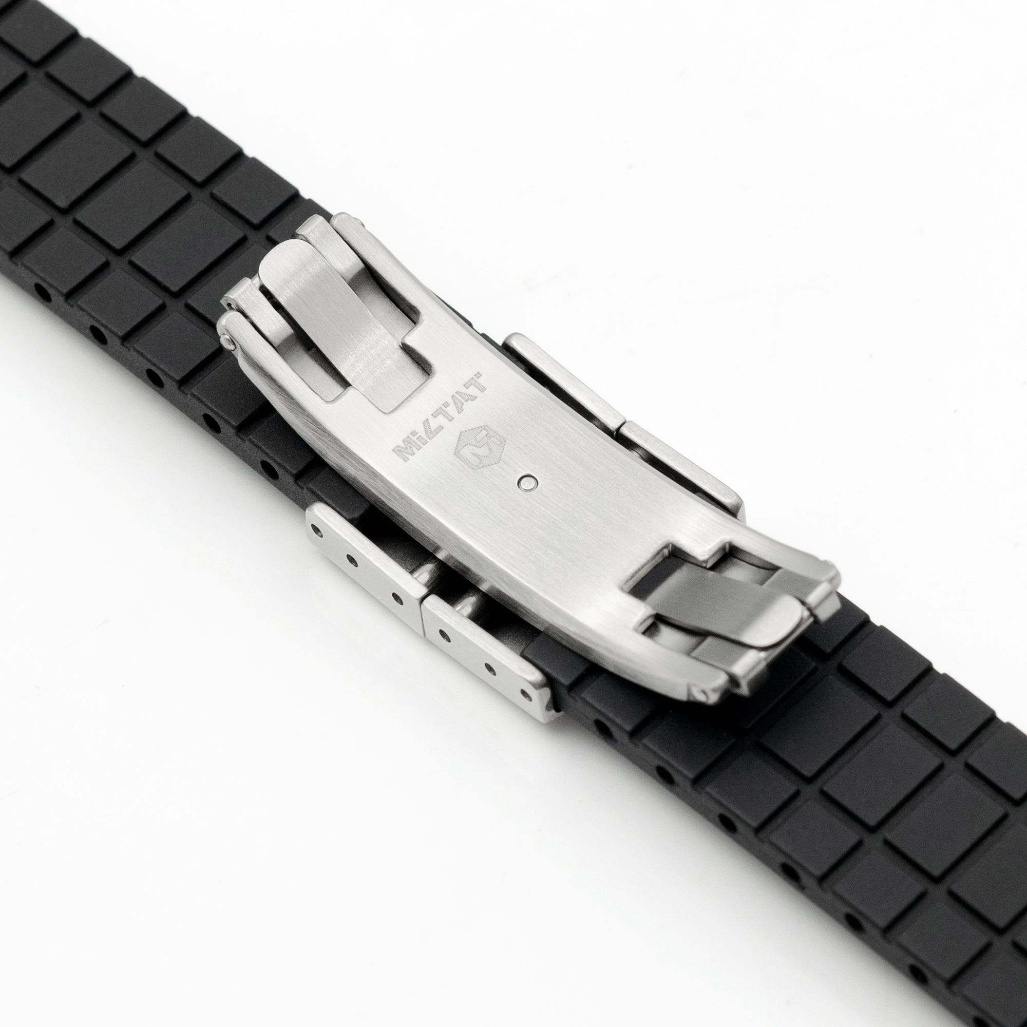 20mm Quick Release FKM28 Black FKM Rubber watch strap