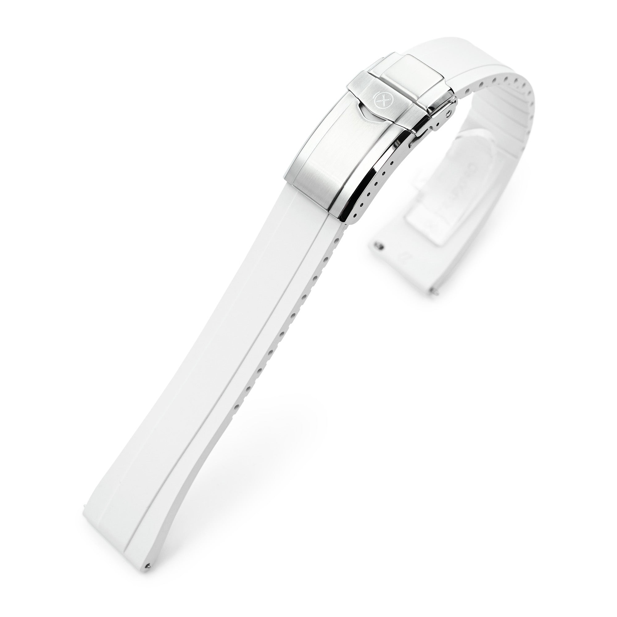 StrapXPro - DT01U Quick Release Universal Cut To Fit FKM Rubber Strap, White