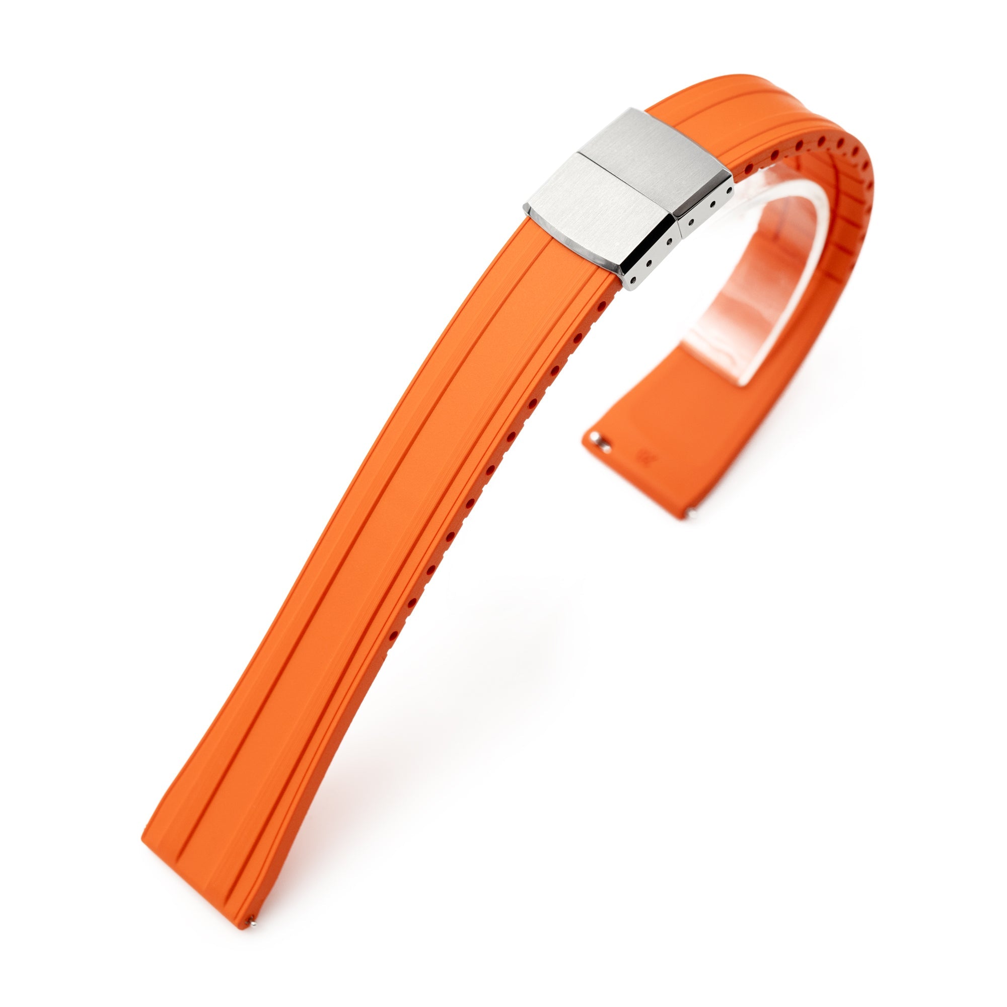 20mm Quick Release FKM28 Orange FKM Rubber watch strap