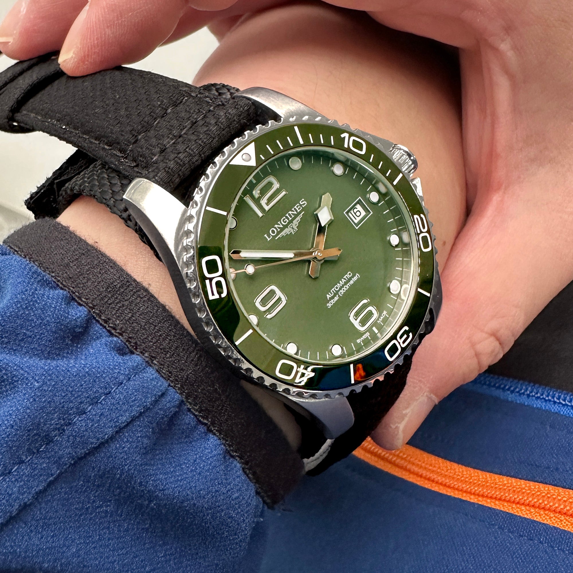 MiLTAT 21mm Double Layer Nylon Black Tactical Velcro Watch Strap